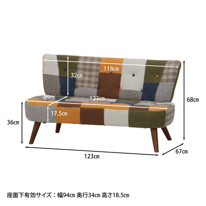 パッチワーク ブルーイエロー