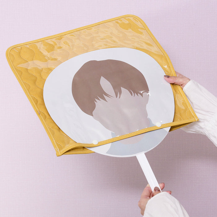 【remède - ルメッド】 推し活 うちわケース 大人推し活グッズ キルティング おしゃれ かわいい レッド/オレンジ/イエロー/ピンク/グリーン/ブルー/パープル/アイボリー/グレー