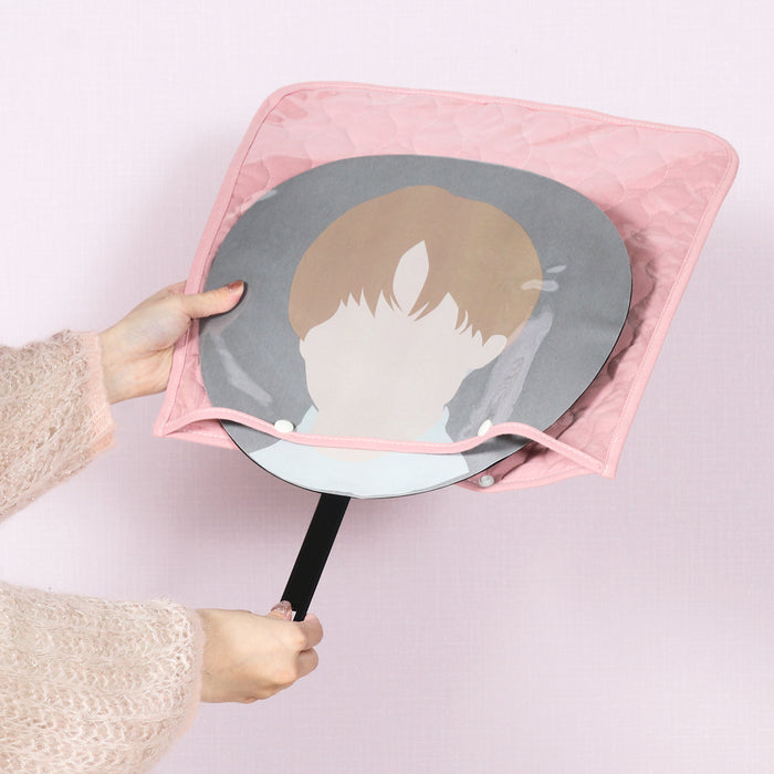 【remède - ルメッド】 推し活 うちわケース 大人推し活グッズ キルティング おしゃれ かわいい レッド/オレンジ/イエロー/ピンク/グリーン/ブルー/パープル/アイボリー/グレー