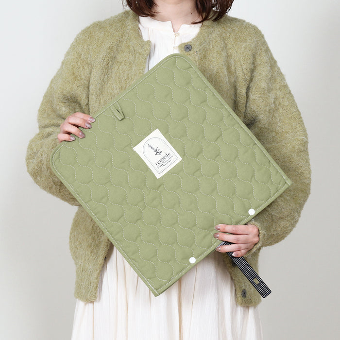 【remède - ルメッド】 推し活 うちわケース 大人推し活グッズ キルティング おしゃれ かわいい レッド/オレンジ/イエロー/ピンク/グリーン/ブルー/パープル/アイボリー/グレー