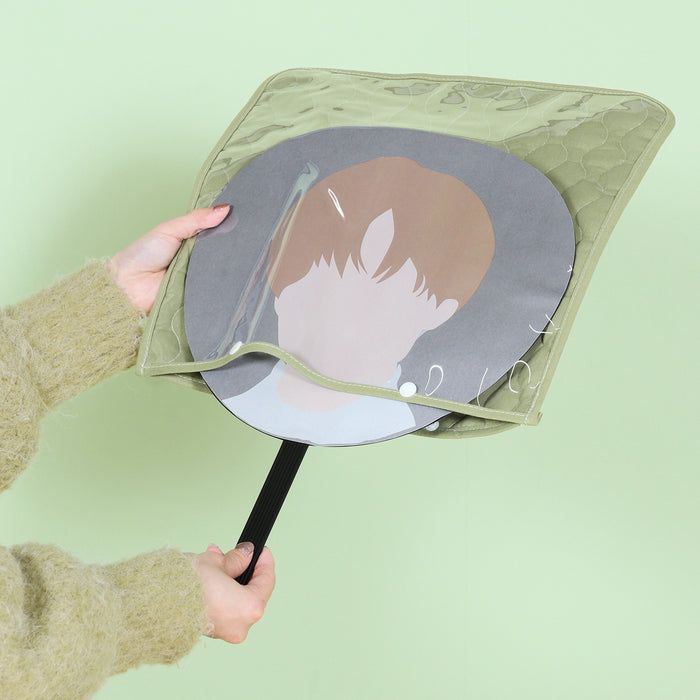 【remède - ルメッド】 推し活 うちわケース 大人推し活グッズ キルティング おしゃれ かわいい レッド/オレンジ/イエロー/ピンク/グリーン/ブルー/パープル/アイボリー/グレー
