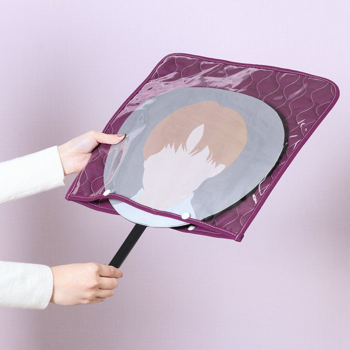 【remède - ルメッド】 推し活 うちわケース 大人推し活グッズ キルティング おしゃれ かわいい レッド/オレンジ/イエロー/ピンク/グリーン/ブルー/パープル/アイボリー/グレー