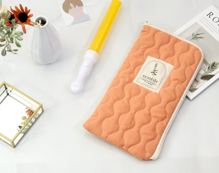 【remède - ルメッド】 推し活 ペンライトケース 大人推し活グッズ キルティング おしゃれ かわいい レッド/オレンジ/イエロー/ピンク/グリーン/ブルー/パープル/アイボリー/グレー