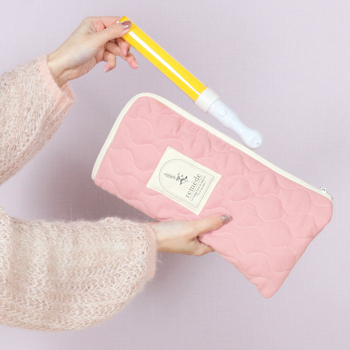 【remède - ルメッド】 推し活 ペンライトケース 大人推し活グッズ キルティング おしゃれ かわいい レッド/オレンジ/イエロー/ピンク/グリーン/ブルー/パープル/アイボリー/グレー