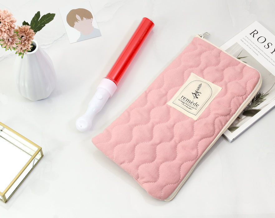 【remède - ルメッド】 推し活 ペンライトケース 大人推し活グッズ キルティング おしゃれ かわいい レッド/オレンジ/イエロー/ピンク/グリーン/ブルー/パープル/アイボリー/グレー