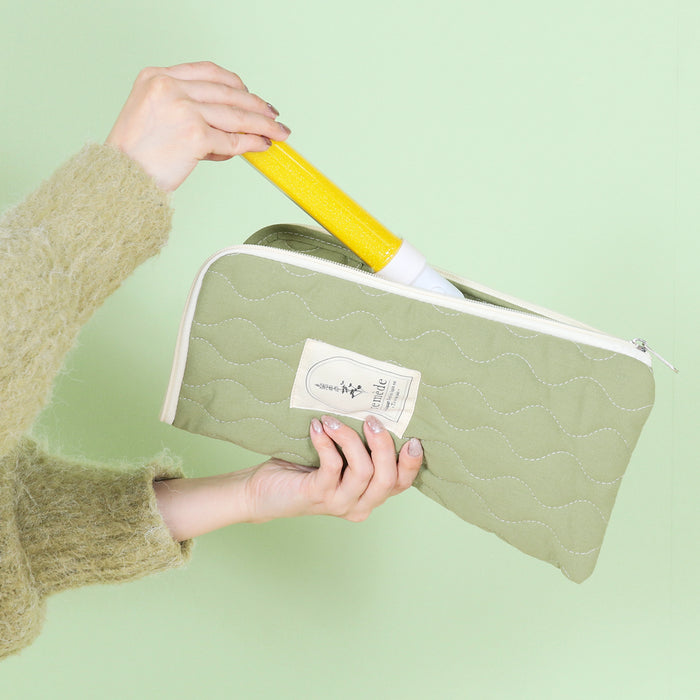 【remède - ルメッド】 推し活 ペンライトケース 大人推し活グッズ キルティング おしゃれ かわいい レッド/オレンジ/イエロー/ピンク/グリーン/ブルー/パープル/アイボリー/グレー