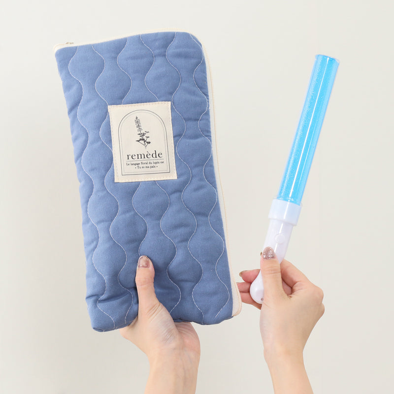 【remède - ルメッド】 推し活 ペンライトケース 大人推し活グッズ キルティング おしゃれ かわいい レッド/オレンジ/イエロー/ピンク/グリーン/ブルー/パープル/アイボリー/グレー