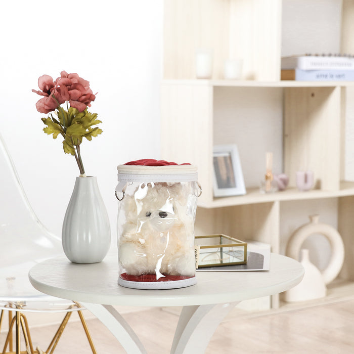 【remède - ルメッド】 推し活 ぬいぐるみクリアバッグ 大人推し活グッズ キルティング おしゃれ かわいい レッド/オレンジ/イエロー/ピンク/グリーン/ブルー/パープル/アイボリー/グレー