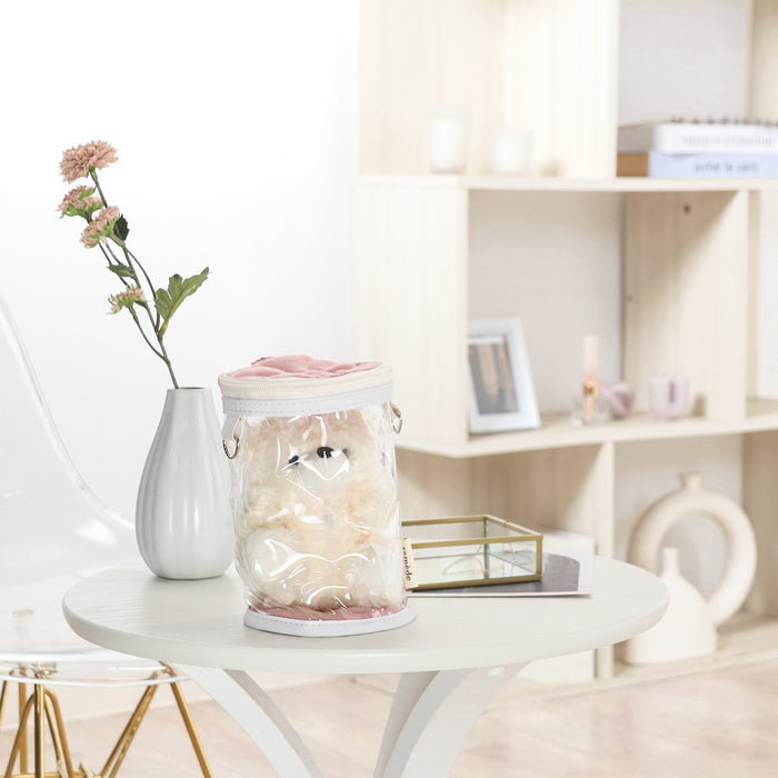 【remède - ルメッド】 推し活 ぬいぐるみクリアバッグ 大人推し活グッズ キルティング おしゃれ かわいい レッド/オレンジ/イエロー/ピンク/グリーン/ブルー/パープル/アイボリー/グレー
