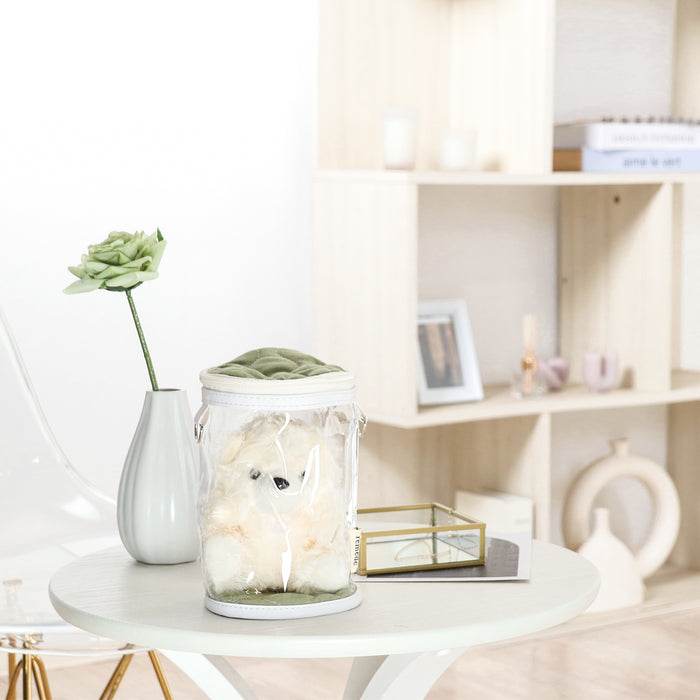 【remède - ルメッド】 推し活 ぬいぐるみクリアバッグ 大人推し活グッズ キルティング おしゃれ かわいい レッド/オレンジ/イエロー/ピンク/グリーン/ブルー/パープル/アイボリー/グレー