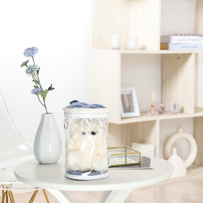【remède - ルメッド】 推し活 ぬいぐるみクリアバッグ 大人推し活グッズ キルティング おしゃれ かわいい レッド/オレンジ/イエロー/ピンク/グリーン/ブルー/パープル/アイボリー/グレー