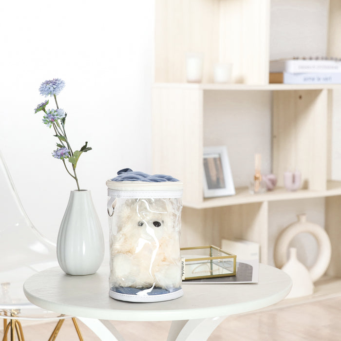 【remède - ルメッド】 推し活 ぬいぐるみクリアバッグ 大人推し活グッズ キルティング おしゃれ かわいい レッド/オレンジ/イエロー/ピンク/グリーン/ブルー/パープル/アイボリー/グレー