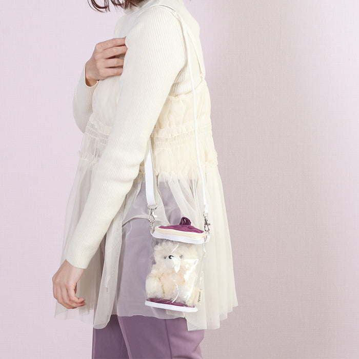 【remède - ルメッド】 推し活 ぬいぐるみクリアバッグ 大人推し活グッズ キルティング おしゃれ かわいい レッド/オレンジ/イエロー/ピンク/グリーン/ブルー/パープル/アイボリー/グレー