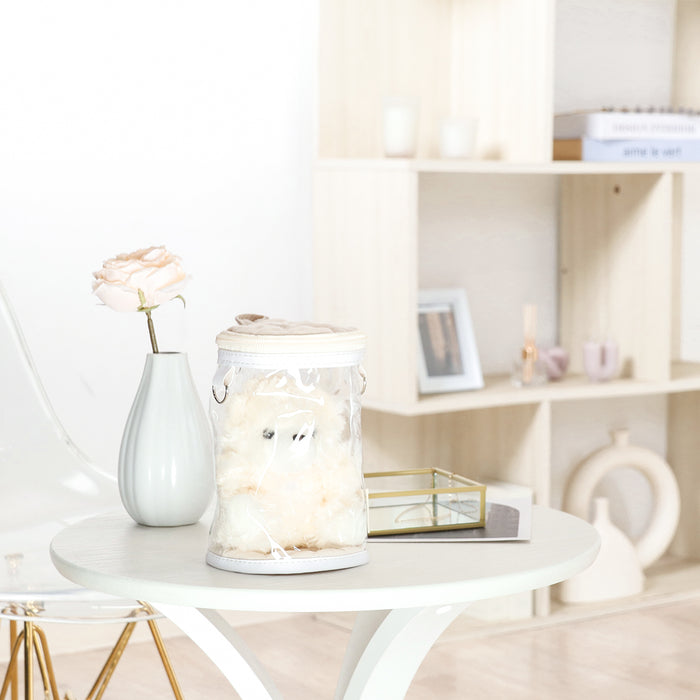 【remède - ルメッド】 推し活 ぬいぐるみクリアバッグ 大人推し活グッズ キルティング おしゃれ かわいい レッド/オレンジ/イエロー/ピンク/グリーン/ブルー/パープル/アイボリー/グレー