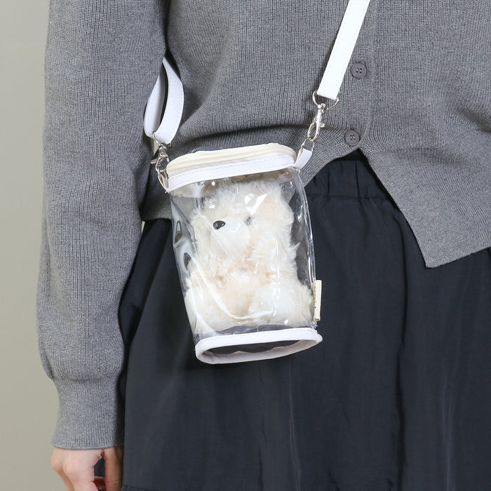 【remède - ルメッド】 推し活 ぬいぐるみクリアバッグ 大人推し活グッズ キルティング おしゃれ かわいい レッド/オレンジ/イエロー/ピンク/グリーン/ブルー/パープル/アイボリー/グレー