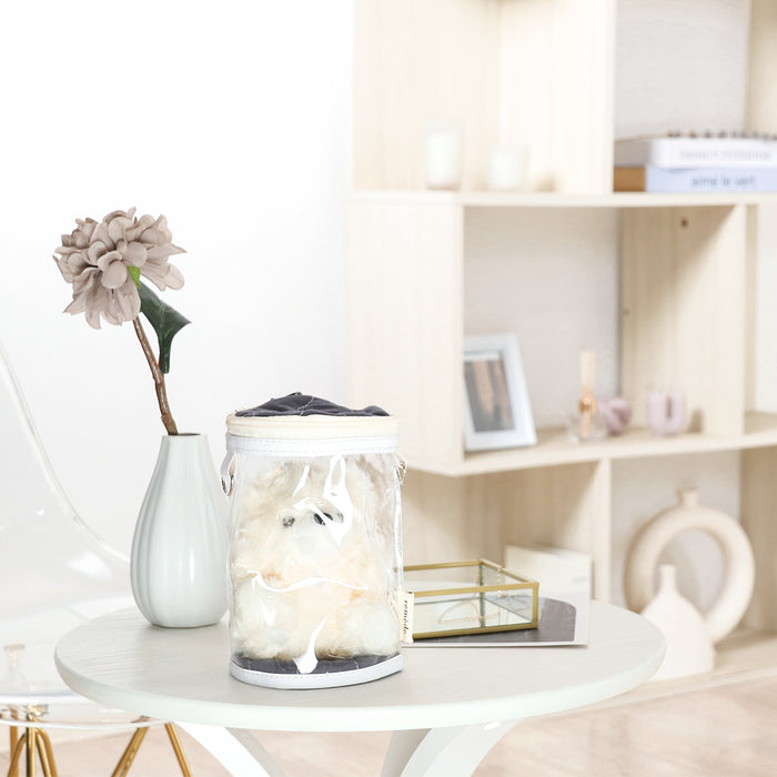 【remède - ルメッド】 推し活 ぬいぐるみクリアバッグ 大人推し活グッズ キルティング おしゃれ かわいい レッド/オレンジ/イエロー/ピンク/グリーン/ブルー/パープル/アイボリー/グレー