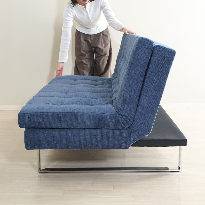 【大型品】【Fujiboeki - 不二貿易】3WAY ソファｰベッド cozy リクライニング 幅173cm ブルーグレー/マスタード/グレー
