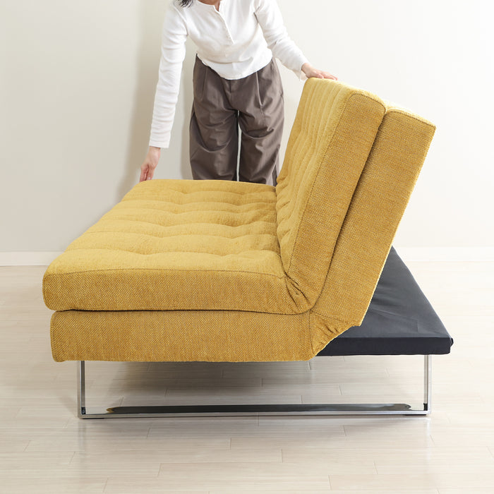 【大型品】【Fujiboeki - 不二貿易】3WAY ソファｰベッド cozy リクライニング 幅173cm ブルーグレー/マスタード/グレー