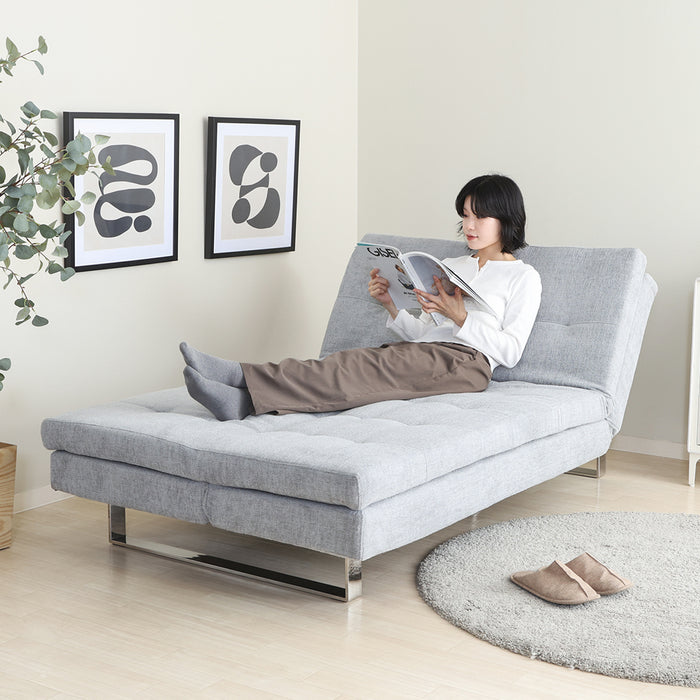 【大型品】【Fujiboeki - 不二貿易】3WAY ソファｰベッド cozy リクライニング 幅173cm ブルーグレー/マスタード/グレー