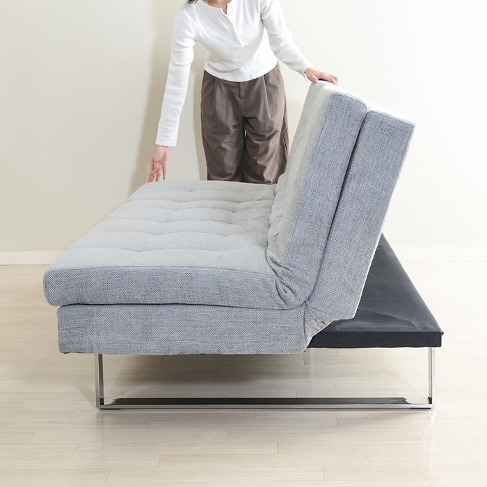 【大型品】【Fujiboeki - 不二貿易】3WAY ソファｰベッド cozy リクライニング 幅173cm ブルーグレー/マスタード/グレー