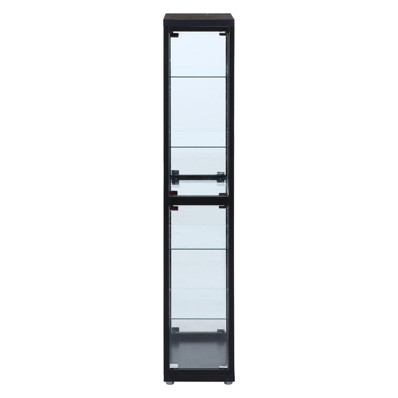 【大型品】【GLASS COLLECTION CASE - ガラコレ】 ガラスコレクションケース6段(4つ扉) BK フィギュア 分割4枚横扉 強化ガラス 幅70cm×高180cm ブラック