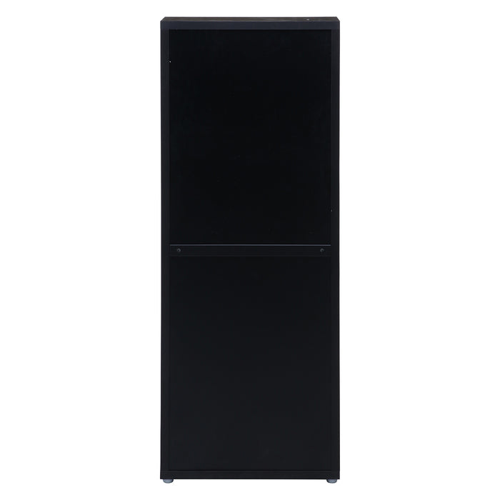 【大型品】【GLASS COLLECTION CASE - ガラコレ】 ガラスコレクションケース6段(4つ扉) BK フィギュア 分割4枚横扉 強化ガラス 幅70cm×高180cm ブラック